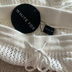 White Fox Boutique Ivory Knit Swim Coverup